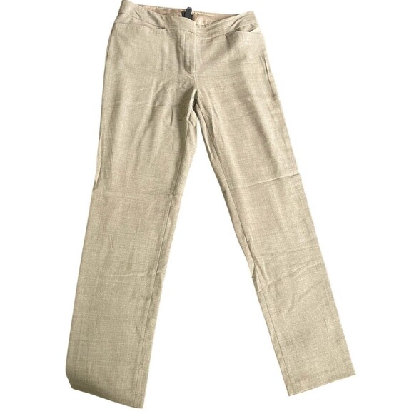 Eileen Fisher Tan‎ Wool viscose  Blend Trousers Pants Straight Leg Small Office - Picture 3 of 14